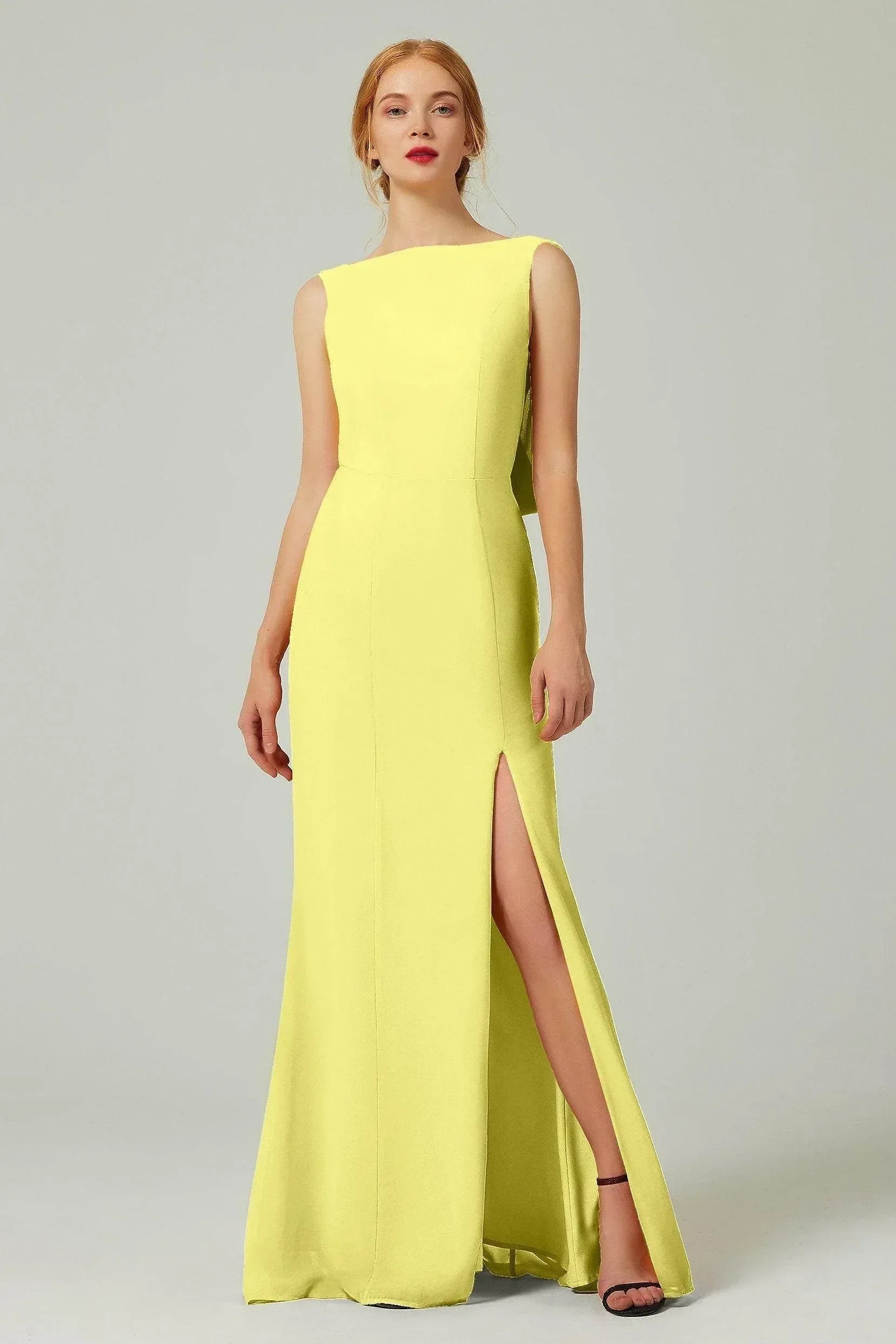 Sheath-Column Sweep-Brush Chiffon Dresses CB0310CS - COCOMELODY